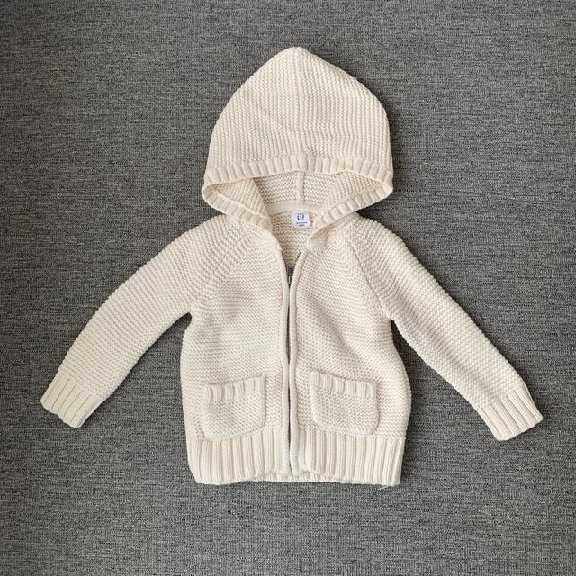 babyGAP(ベビーギャップ)の♡美品♡ baby GAP ニットパーカー　80㎝ キッズ/ベビー/マタニティのベビー服(~85cm)(ニット/セーター)の商品写真