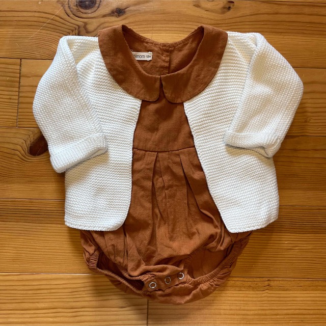 Caramel baby&child (キャラメルベビー&チャイルド)のおかちゃ様専用minimom romper ロンパース　cinamon 12m キッズ/ベビー/マタニティのベビー服(~85cm)(ロンパース)の商品写真