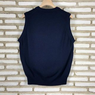 LACOSTE ラコステ ニット ベスト ネイビー ワンポイント刺繍 4 M LACOSTE ラコステ ニット ベスト ネイビー ワンポイント刺繍 4 M