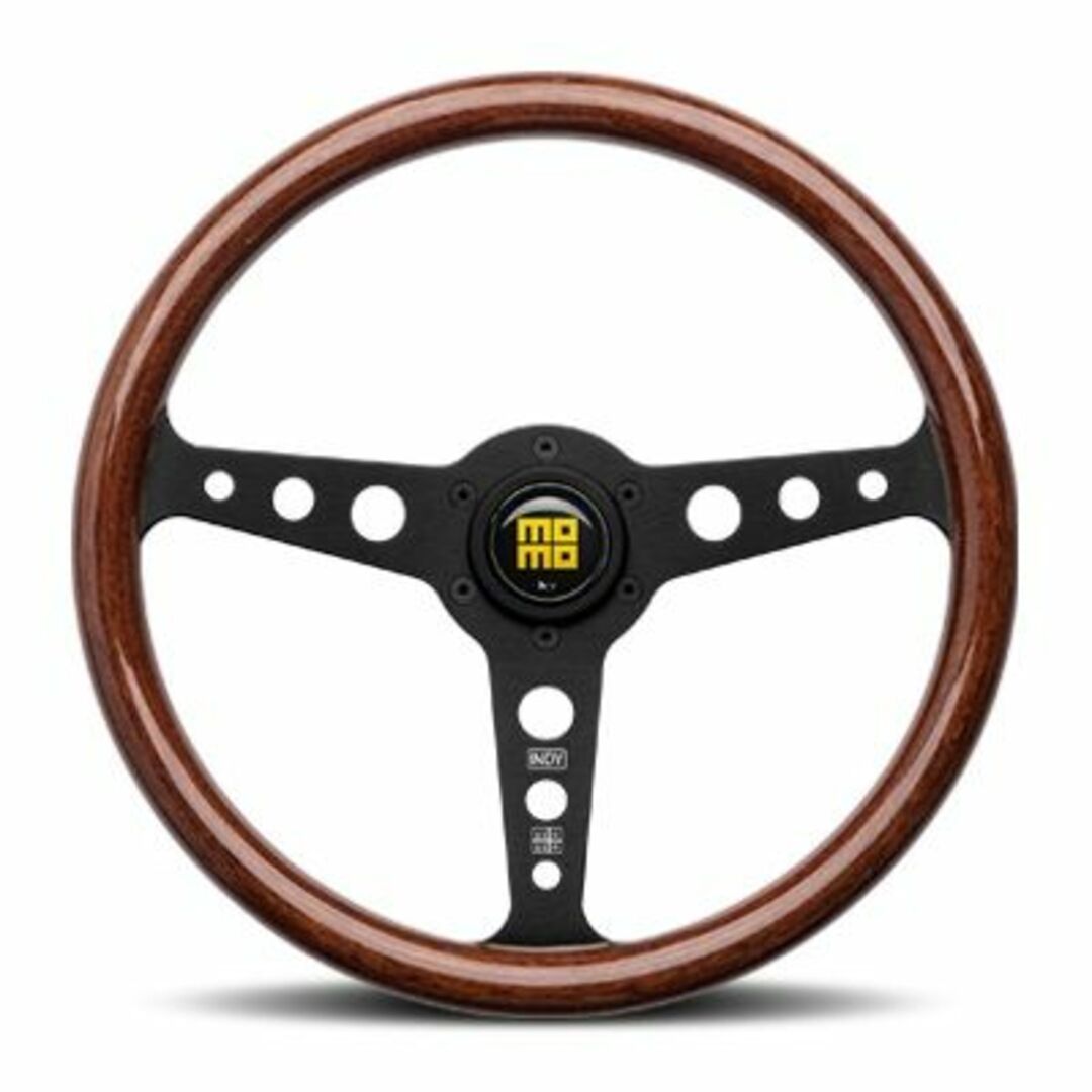 ＭＯＭＯステアリング ヘリテージライン インディ ブラックスポーク自動車/バイク