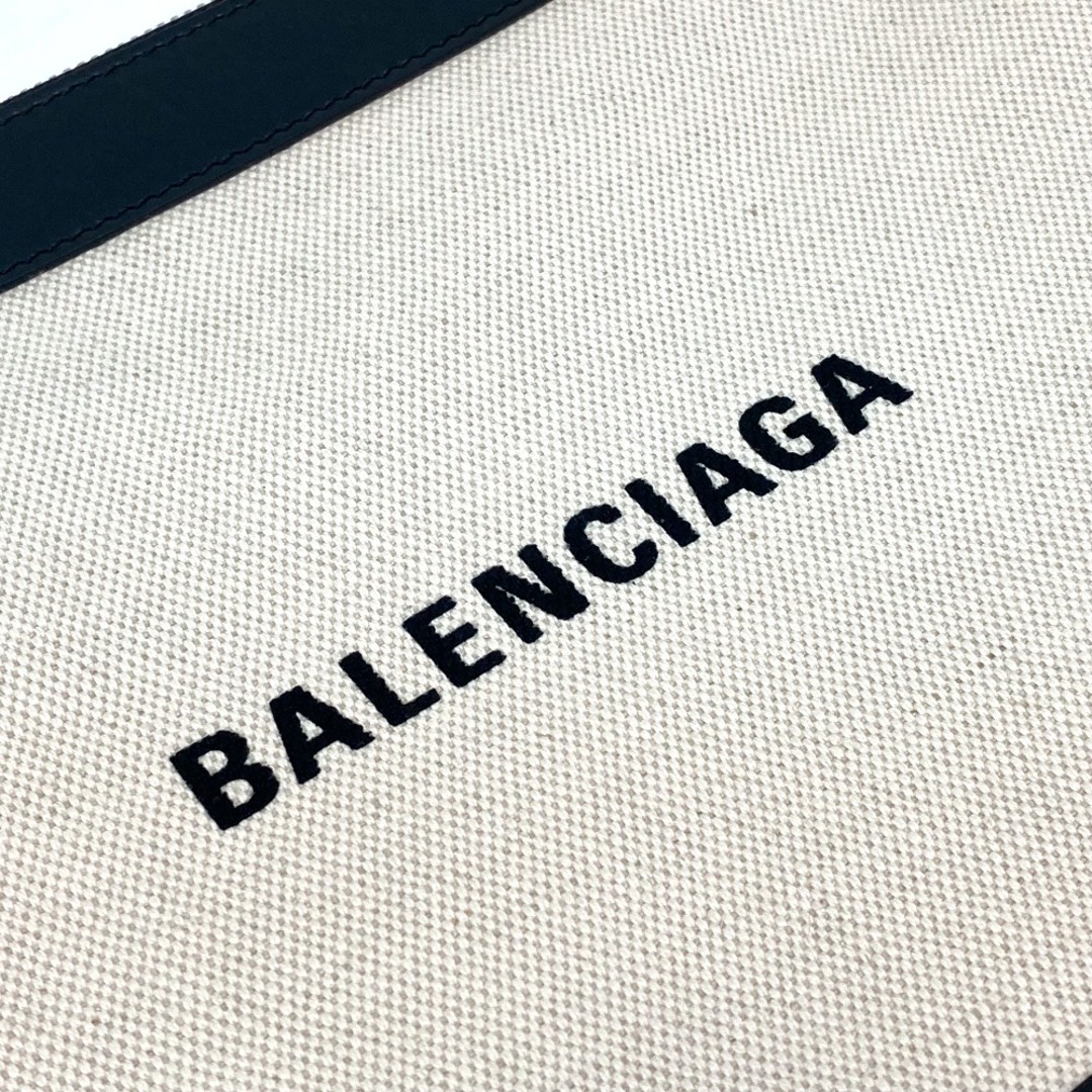 Balenciaga(バレンシアガ)のバレンシアガ BALENCIAGA ネイビークリップ M 420407 ロゴ  カバン ポーチ クラッチバッグ キャンバス アイボリー レディースのバッグ(クラッチバッグ)の商品写真