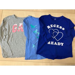 ギャップキッズ(GAP Kids)のGAP 女の子　130 140 M L 3枚まとめ売り　ロンＴ　ユニコーン(Tシャツ/カットソー)