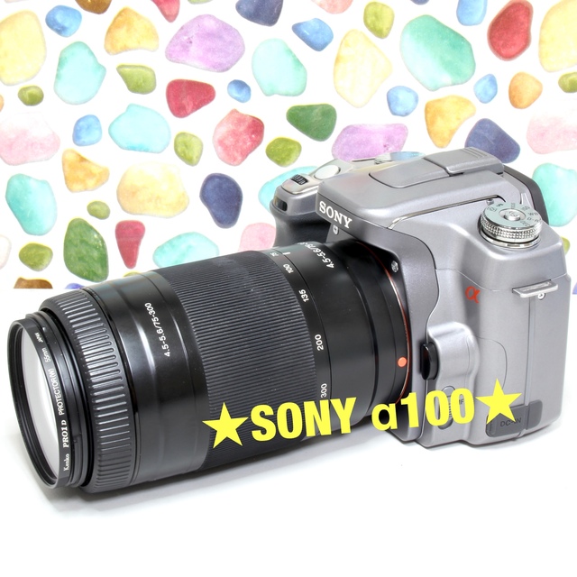 ❤️◇SONY α100 ☆大人気グレーボディ ☆望遠キット ☆迷ったらSONY デジタル一眼