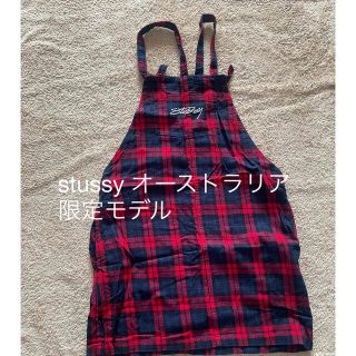 ステューシー(STUSSY)の値下げ中❗️stussy/赤チェック/ミニワンピ/オーバーオール/限定モデル(ミニワンピース)