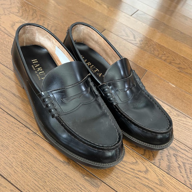 HARUTA(ハルタ)のハルタ学生靴　本革　27EEE  黒ローファー メンズの靴/シューズ(ドレス/ビジネス)の商品写真