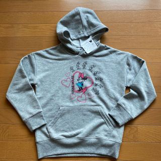 ディズニー(Disney)の新品タグ付き　ディズニー　ミニーちゃん　グレーのパーカー　140cm(Tシャツ/カットソー)