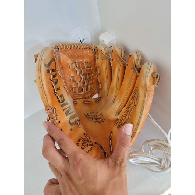 青パッチ スポルディング社 SPALDING 大人用軟式グローブ 中古 青パッチ スポルディング社 SPALDING 大人用軟式グローブ 中古