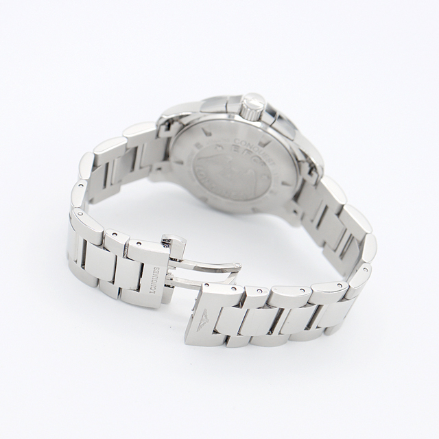 LONGINES 電池交換済 LONGINES 黒 クォーツ ブラック メンズ クロノ