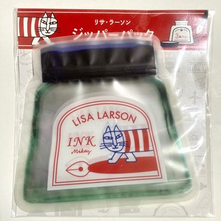 リサラーソン(Lisa Larson)の郵便局限定リサラーソン マイキー ジッパーバッグ 小物入れケース パック小分け袋(キャラクターグッズ)