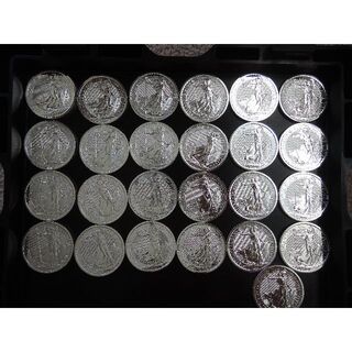 ブリタニア銀貨 25枚　2022 ロイヤルミント　１オンス(貨幣)