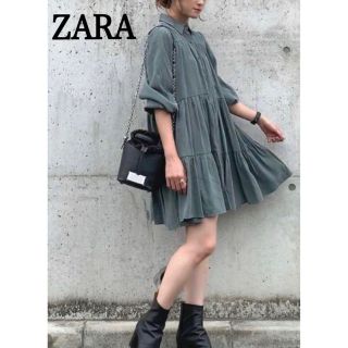 ザラ(ZARA)の完売＊ZARA＊フレアチュニックシャツワンピ(チュニック)