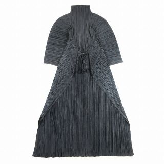 イッセイミヤケ(ISSEY MIYAKE)の美品 99SS イッセイミヤケ プリーツ 加工 ロング ドレス 変形 ワンピース(ロングワンピース/マキシワンピース)