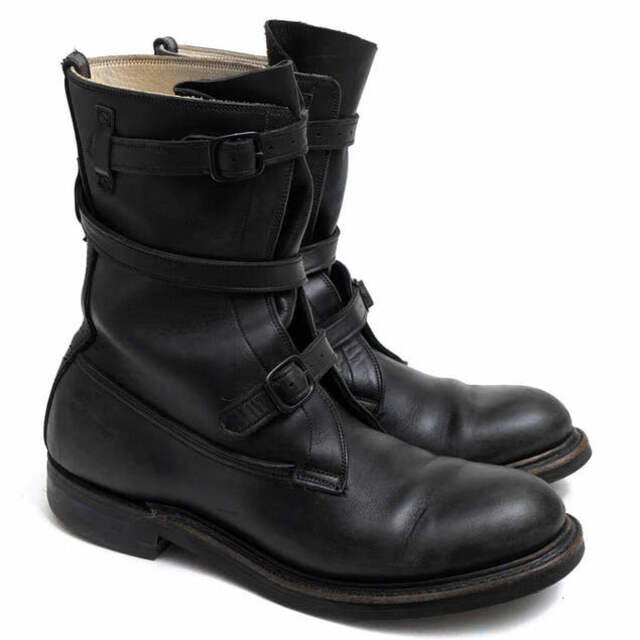 デイナー／Dehner エンジニアブーツ シューズ 靴 メンズ 男性 男性用レザー 革 本革 ブラック 黒  41935 Strap Tank Boot タンカーブーツ グッドイヤーウェルト製法