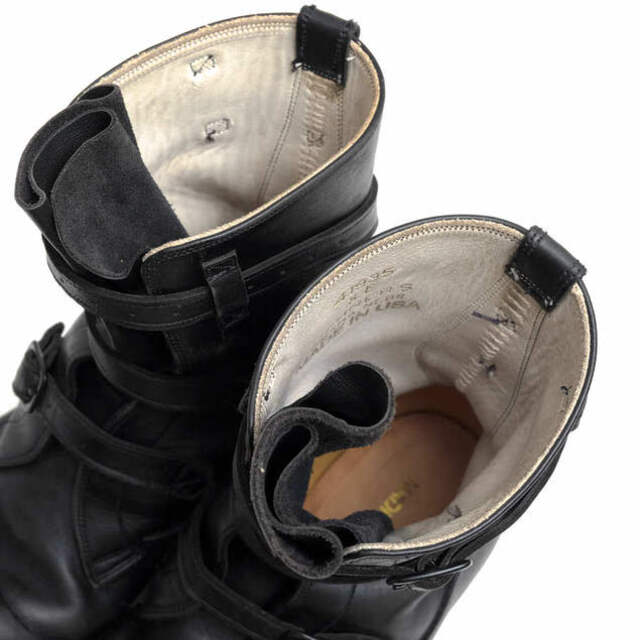 デイナー／Dehner エンジニアブーツ シューズ 靴 メンズ 男性 男性用レザー 革 本革 ブラック 黒  41935 Strap Tank Boot タンカーブーツ グッドイヤーウェルト製法