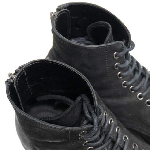 PADRONE(パドローネ)のパドローネ／PADRONE バックジップブーツ シューズ 靴 メンズ 男性 男性用レザー 革 本革 ブラック 黒  LACE UP BOOTS with BACK ZIP ANTONIO アントニオ メンズの靴/シューズ(ブーツ)の商品写真