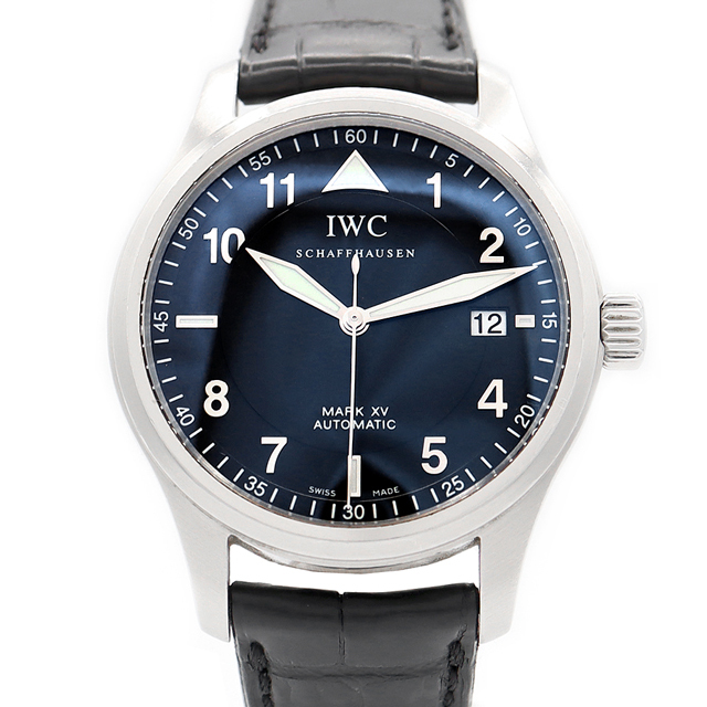 IWC インターナショナルウォッチカンパニー スピットファイア マークXV IW325311 デイト 黒 ブラック SS ステンレス 純正尾錠 メンズ 自動巻き スピットファイヤ マーク15【6ヶ月保証】【腕時計】