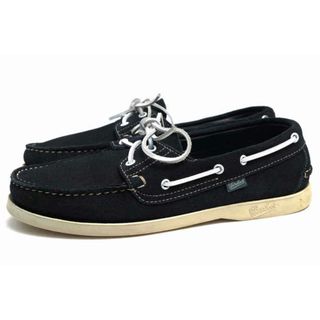 パラブーツ/Paraboot シューズ デッキシューズ 靴 メンズ 男性 男性用スエード スウェード レザー 革 本革 ブラック 黒 BARTH バース MARINEソール モカシン スリッポン 定番