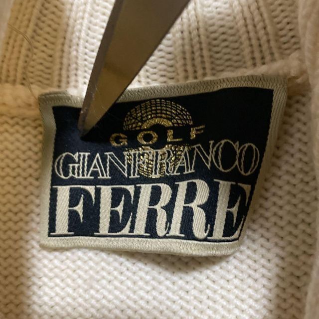 Gianfranco FERRE(ジャンフランコフェレ)の90S ジャンフランコ　フェレ　ニットベスト　ジップ　古着　メンズ 42 個性派 メンズのトップス(ベスト)の商品写真