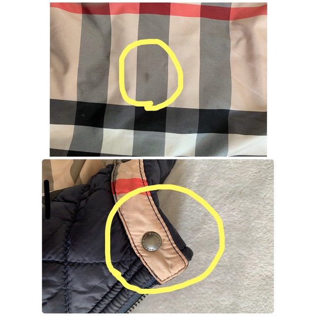 BURBERRY(バーバリー)のバーバリーチルドレン　キルティングコート　ネイビー　12M 80cm キッズ/ベビー/マタニティのベビー服(~85cm)(ジャケット/コート)の商品写真