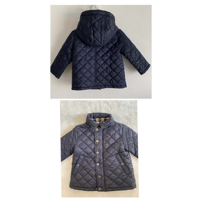 BURBERRY(バーバリー)のバーバリーチルドレン　キルティングコート　ネイビー　12M 80cm キッズ/ベビー/マタニティのベビー服(~85cm)(ジャケット/コート)の商品写真