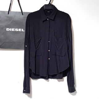 ディーゼル(DIESEL)のDIESEL ブラックレーヨンシャツ(シャツ/ブラウス(長袖/七分))