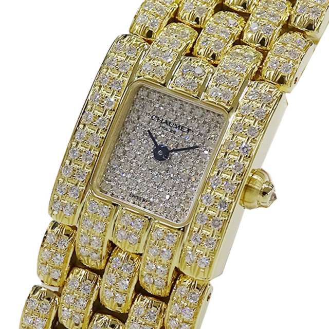 注目ブランドのギフト - CHAUMET ショーメ 750YG QZ クオーツ