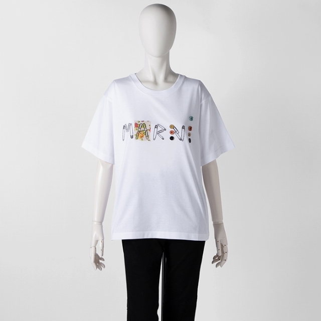 マルニ MARNI Tシャツ プリント ロゴ スウェットシャツ THJEL32P1X USCU80 1