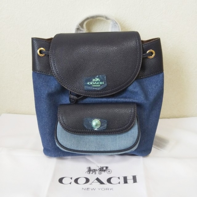 COACH(コーチ)の【新品・未使用‼️】COACH　コーチ　マルチデニム　ミニリュック レディースのバッグ(リュック/バックパック)の商品写真