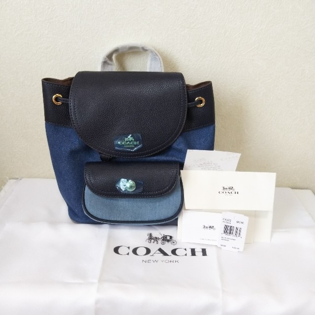 COACH(コーチ)の【新品・未使用‼️】COACH　コーチ　マルチデニム　ミニリュック レディースのバッグ(リュック/バックパック)の商品写真