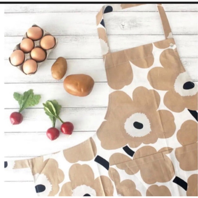 marimekko - マリメッコ marimekko エプロン オフホワイトベージュ ...