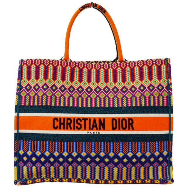 Christian Dior - クリスチャン ディオール バッグ ハンドバッグ キャンバス ステッチ 刺繍