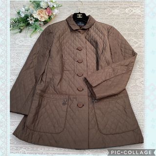 ランバンコレクション(LANVIN COLLECTION)のそらこ様専用！　ランバンコレクション　キルティングジャケット　ブラウン　(テーラードジャケット)