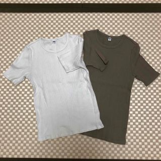 ユニクロ(UNIQLO)のUNIQLOリブカットソー(Tシャツ(半袖/袖なし))