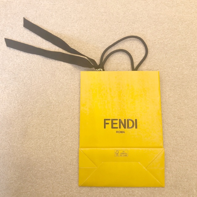 FENDI(フェンディ)のFENDI フェンディ　ショッパー リボン付　小　ショッピングバッグ　紙袋 レディースのバッグ(ショップ袋)の商品写真