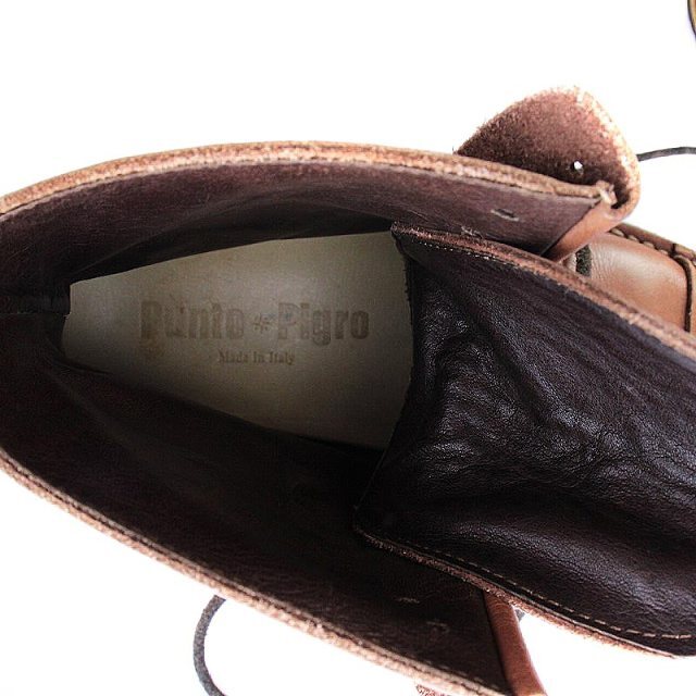 other(アザー)のプントピグロ ショートブーツ レースアップ レザー 茶 ブラウン /UY12 ● メンズの靴/シューズ(ブーツ)の商品写真