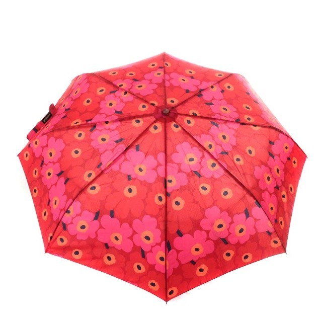 marimekko(マリメッコ)のマリメッコ marimekko ウニッコ 折り畳み傘 雨傘 花柄 ピンク 赤 レディースのファッション小物(傘)の商品写真