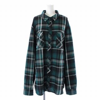 ボルコム(volcom)のボルコム VOLCOM シャツ 長袖 チェック ステンカラー XL 緑 黒(シャツ/ブラウス(長袖/七分))