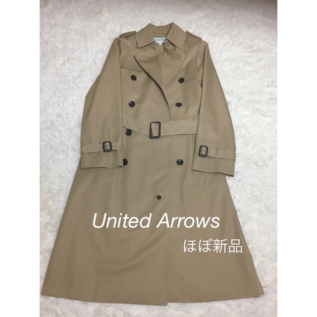 BEAUTY&YOUTH UNITED ARROWS(ビューティアンドユースユナイテッドアローズ)のお値下げ美品【United  Arrows ラグラントレンチコート　サイズ36】 レディースのジャケット/アウター(トレンチコート)の商品写真