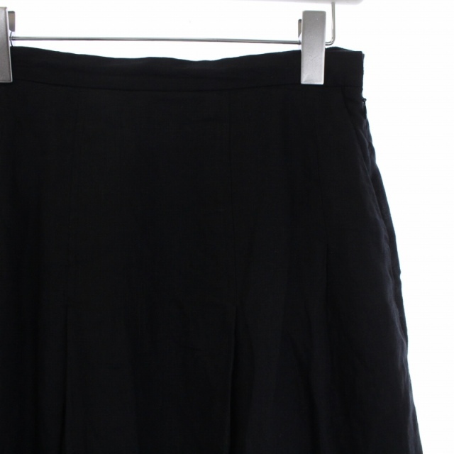 Ray BEAMS(レイビームス)のレイビームス フレアスカート ロング リネン F 黒 ブラック レディースのスカート(ロングスカート)の商品写真