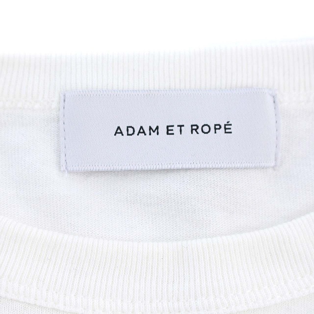 Adam et Rope'(アダムエロぺ)のアダムエロペ ロンT ラグビーシャツ 長袖 カットソー Tシャツ ロゴ F 白 レディースのトップス(Tシャツ(長袖/七分))の商品写真
