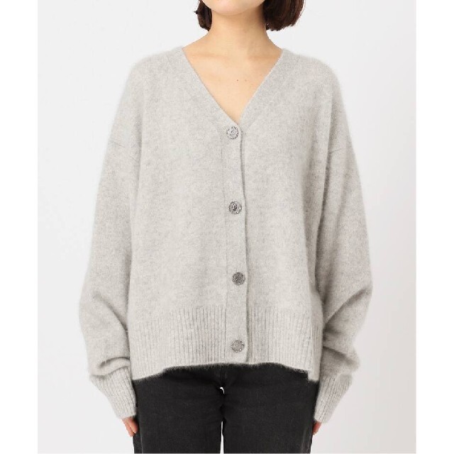 プラージュ ☆ Cashmere Mix Fur カーディガン グレー カシミヤ | wic