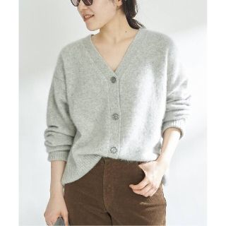 Plage - プラージュ Cashmere Mix Fur カーディガン グレー カシミヤ ...