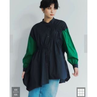 イェッカヴェッカ(YECCA VECCA)の未使用タグ付き◆yacca vecca シャーリングデザインロングシャツ(シャツ/ブラウス(半袖/袖なし))