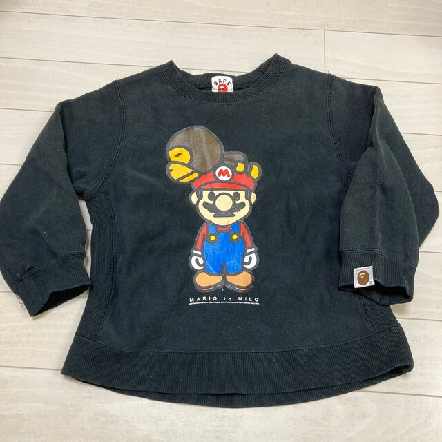 BAPE KIDS(ベイプキッズ)のエイプ　BAPE KIDS マリオ　トレーナー　100 キッズ/ベビー/マタニティのキッズ服男の子用(90cm~)(Tシャツ/カットソー)の商品写真