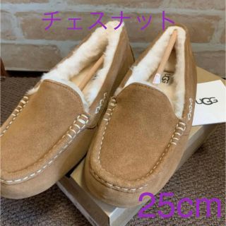 アグ(UGG)のウォータープルーフ UGG アンスレー  モカシン チェスナット US8 25(スリッポン/モカシン)