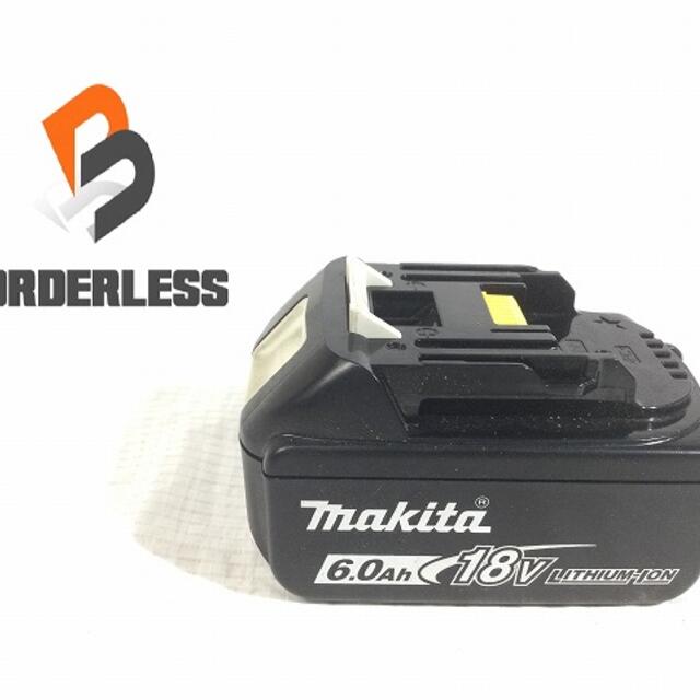 ☆比較的綺麗☆ makita マキタ 18V 6.0Ah 残量表示付き 純正 リチュウムイオンバッテリー BL1860B リチウムイオン電池 蓄電池 充電池 59839