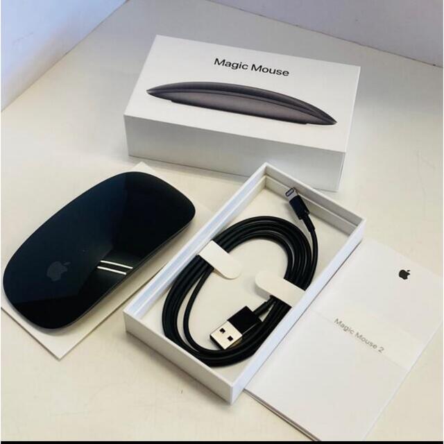 Mac (Apple)(マック)のApple MAGIC MOUSE 2 スペースグレイ　マジックマウス　2 スマホ/家電/カメラのPC/タブレット(PC周辺機器)の商品写真
