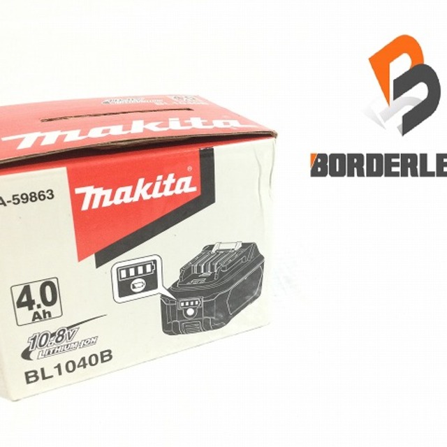 ☆未使用品☆makita マキタ 10.8V 4.0Ah 純正 リチウムイオンバッテリー BL1040B 残量表示付き リチュウムイオン電池 蓄電池  充電池 60123