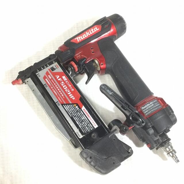 ☆美品☆makita マキタ 高圧ピンタッカ AF502HP 赤/レッド ピンネイル