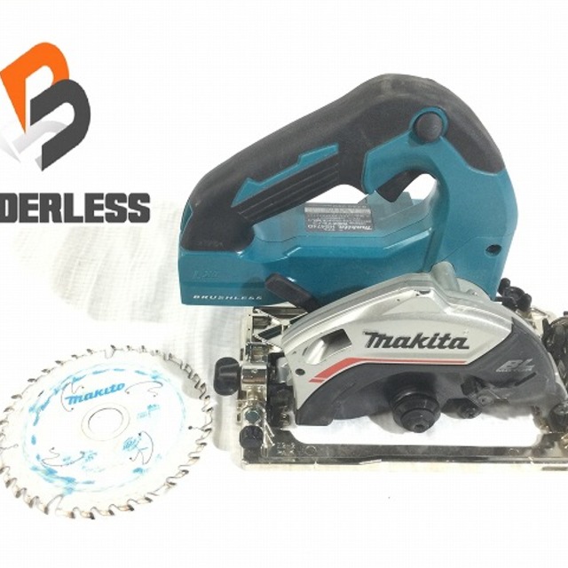 ☆美品☆makita マキタ 125mm 18V 充電式マルノコ HS474D 青/ブルー 充電式丸ノコ 切断 木工用 60234